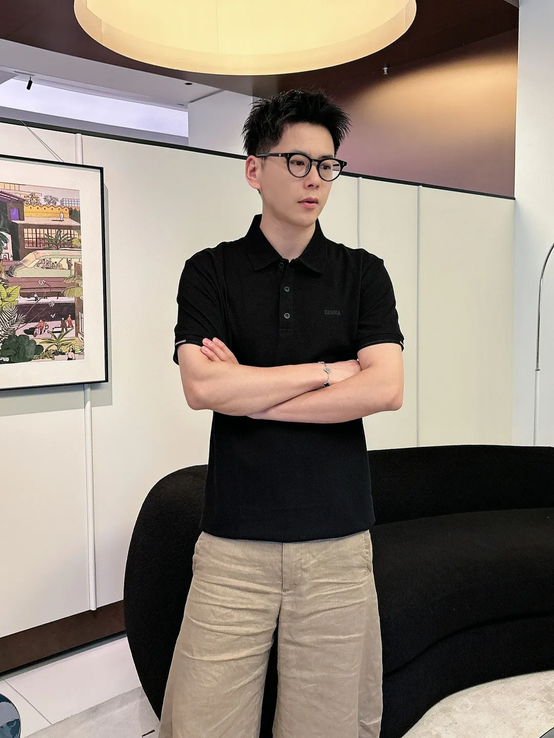 Z 2026ss New Arrival Classic logo Polo ！Classic ，Premium ！ ， ，Quality / ， ！ 100% ， ，Breathable ， ！ Classic LOGO ， ，LOGO ， ， Classic ！ ， ， LOW ， Versatile Polo ！ ：Black White Size：M-3xl